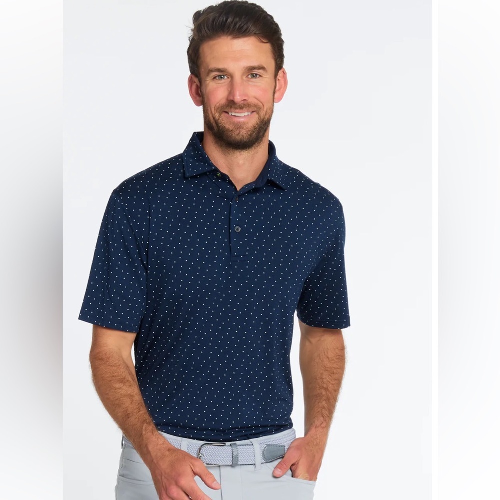 6. Stenstroms Cotton Mens Polo in Navy